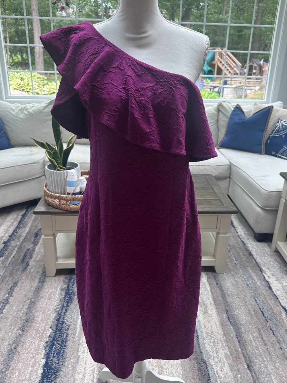 Lilly Pulitzer NWT's Bordeaux One Shoulder dress size 14